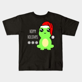 Cute Christmas Frog Kids T-Shirt